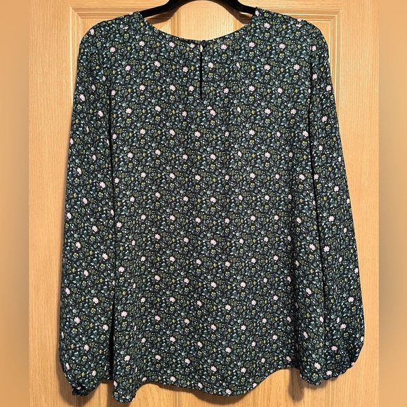 Ditsy Bloom Draped Sleeve Top - Picture 7 of 8